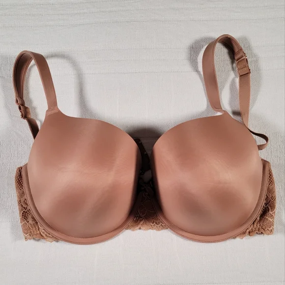 savage x fenty tan lace underwire padded push up bra 42D nwot intimates bras - Picture 1 of 9